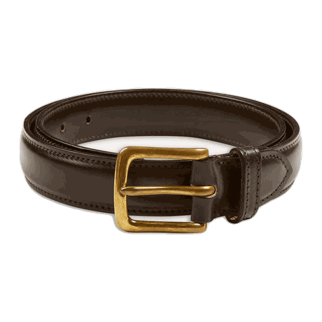 brown leather belt